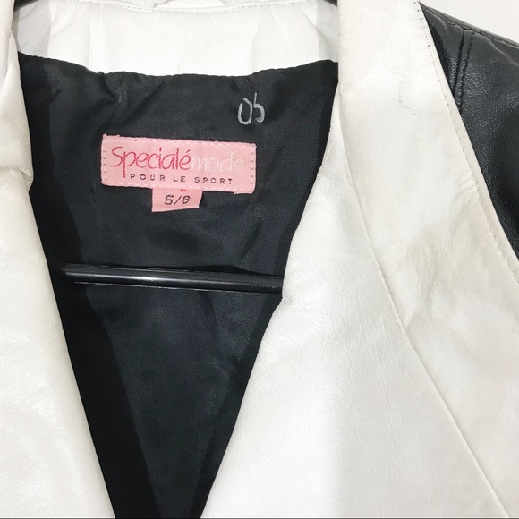 Vintage | Leather Jacket in Black and White - Picture 5 of 8